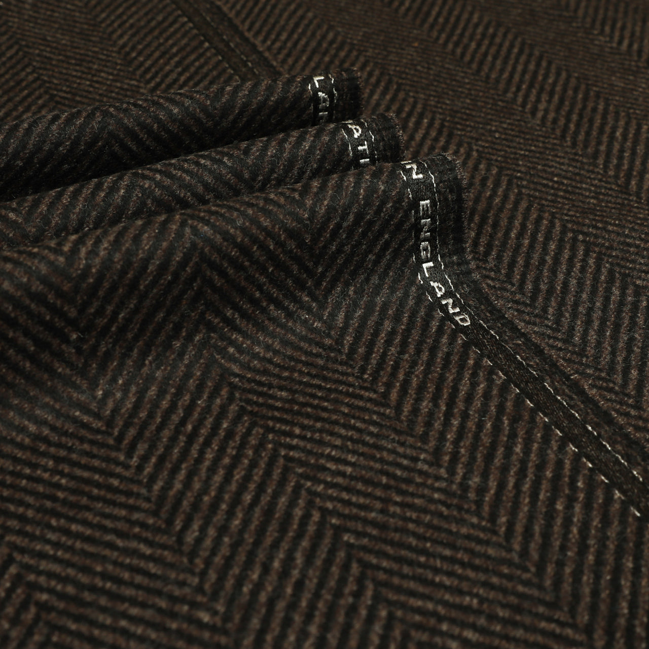 Wide Herringbone Wool Coating