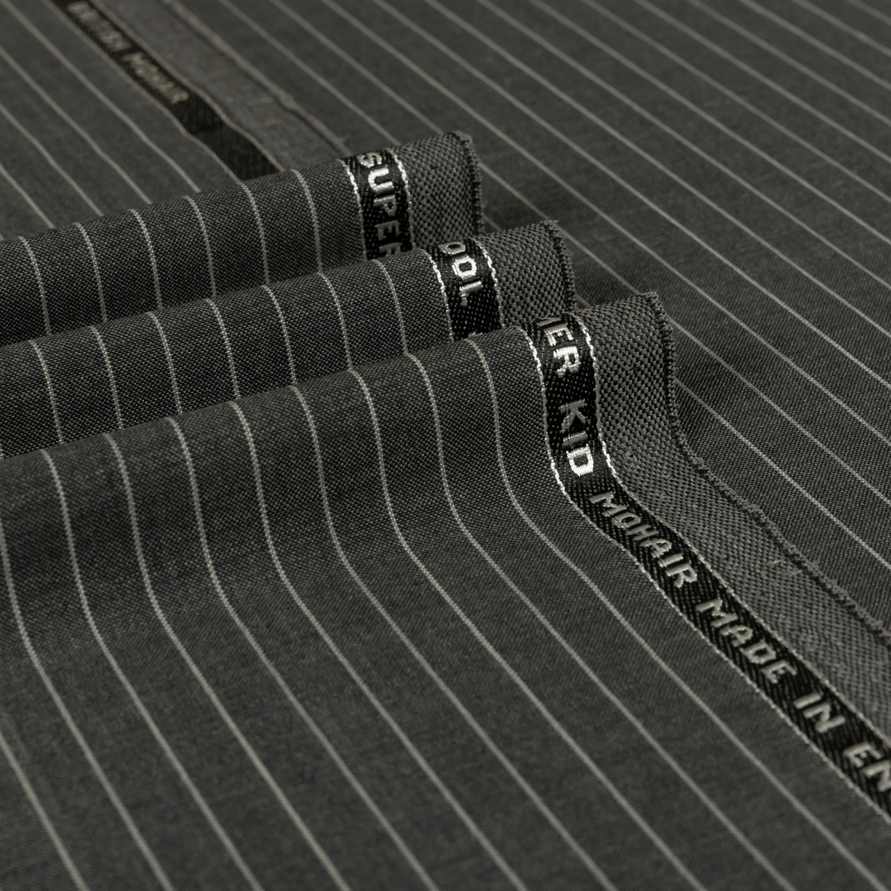 British Mohair - Stripe Summer Kid Mohair Super 120's Wool