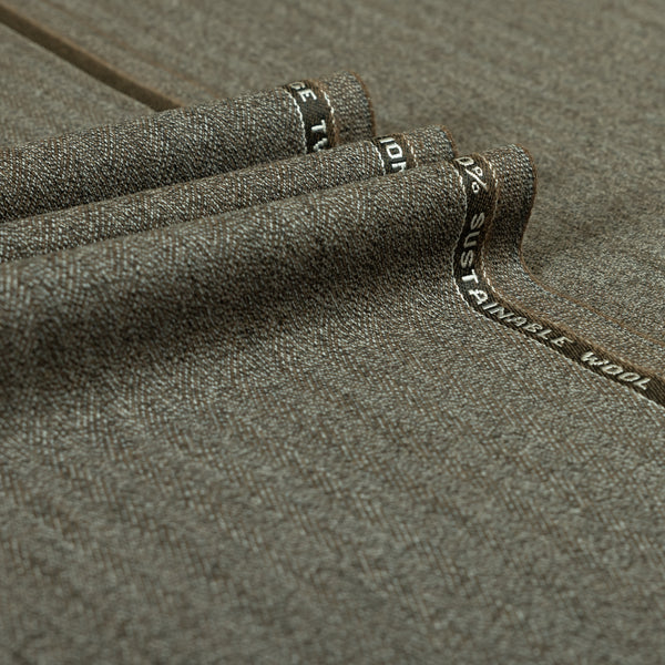 Heritage Twist - Arthur's Seat Herringbone 100% Merino Wool Mid Weight Suiting