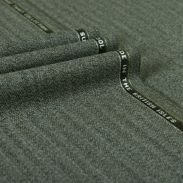 Heritage Twist - Arthur's Seat Herringbone 100% Merino Wool Mid Weight Suiting