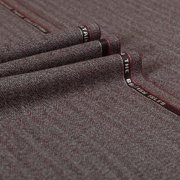 Heritage Twist - Arthur's Seat Herringbone 100% Merino Wool Mid Weight Suiting