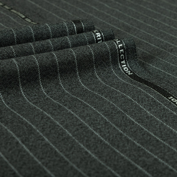 Heritage Twist - Gangster Stripe 100% Merino Wool Mid Weight Suiting