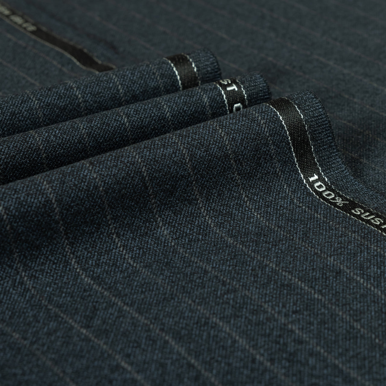 Heritage Twist - Gangster Stripe 100% Merino Wool Mid Weight Suiting