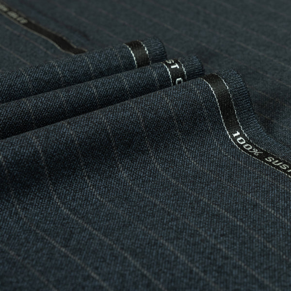 Heritage Twist - Gangster Stripe 100% Merino Wool Mid Weight Suiting