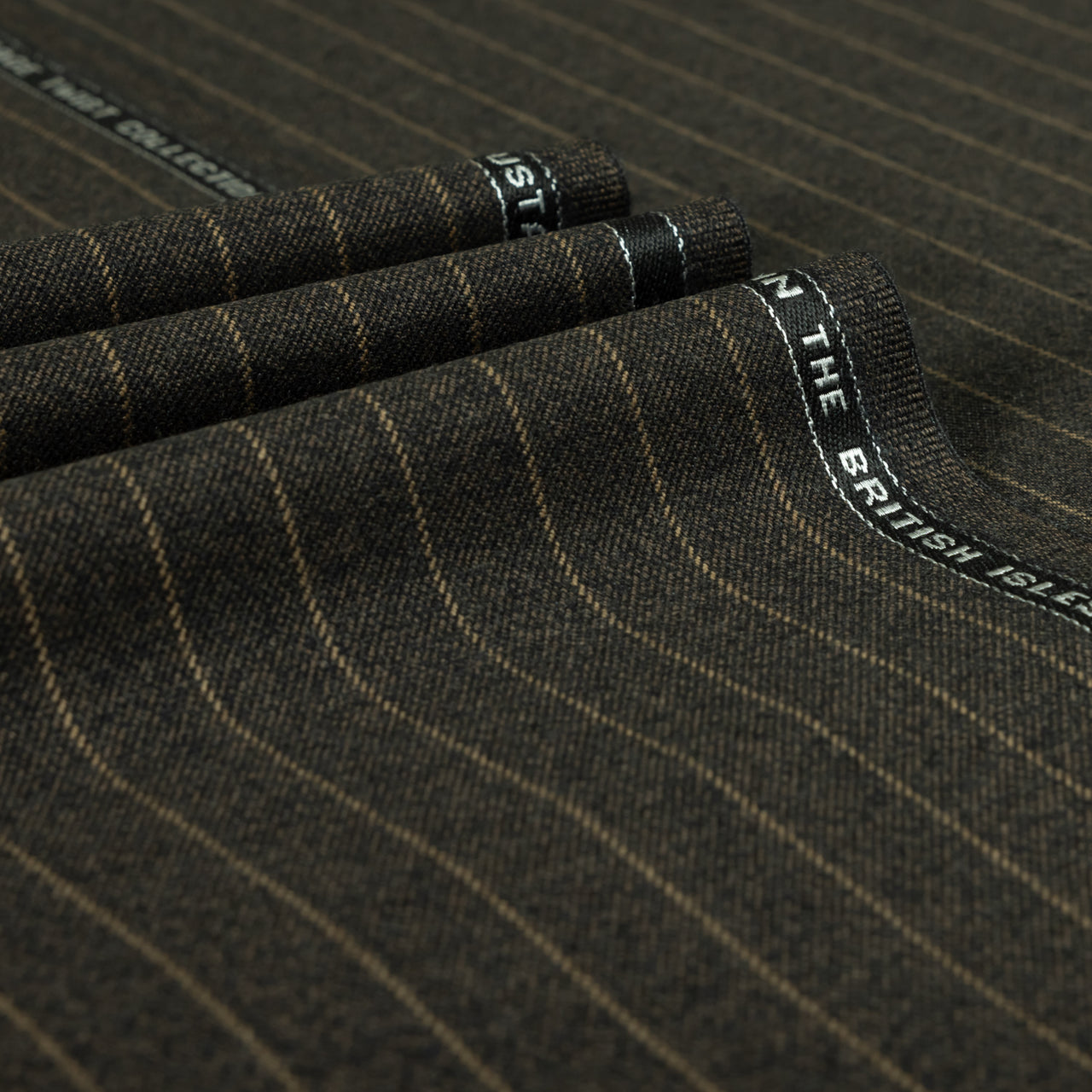 Heritage Twist - Gangster Stripe 100% Merino Wool Mid Weight Suiting