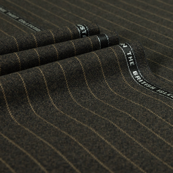 Heritage Twist - Gangster Stripe 100% Merino Wool Mid Weight Suiting