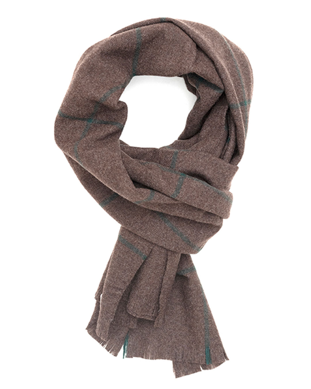 Escorial Wool Windowpane Scarf