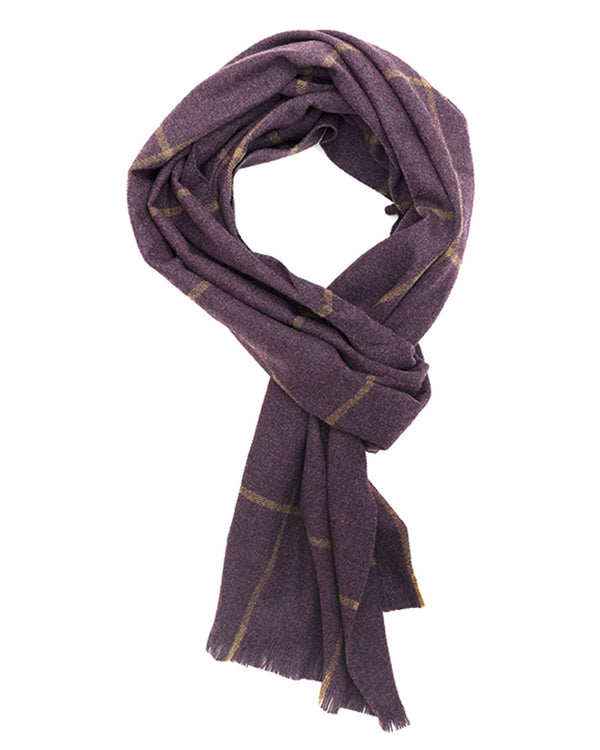 Escorial Wool Windowpane Scarf