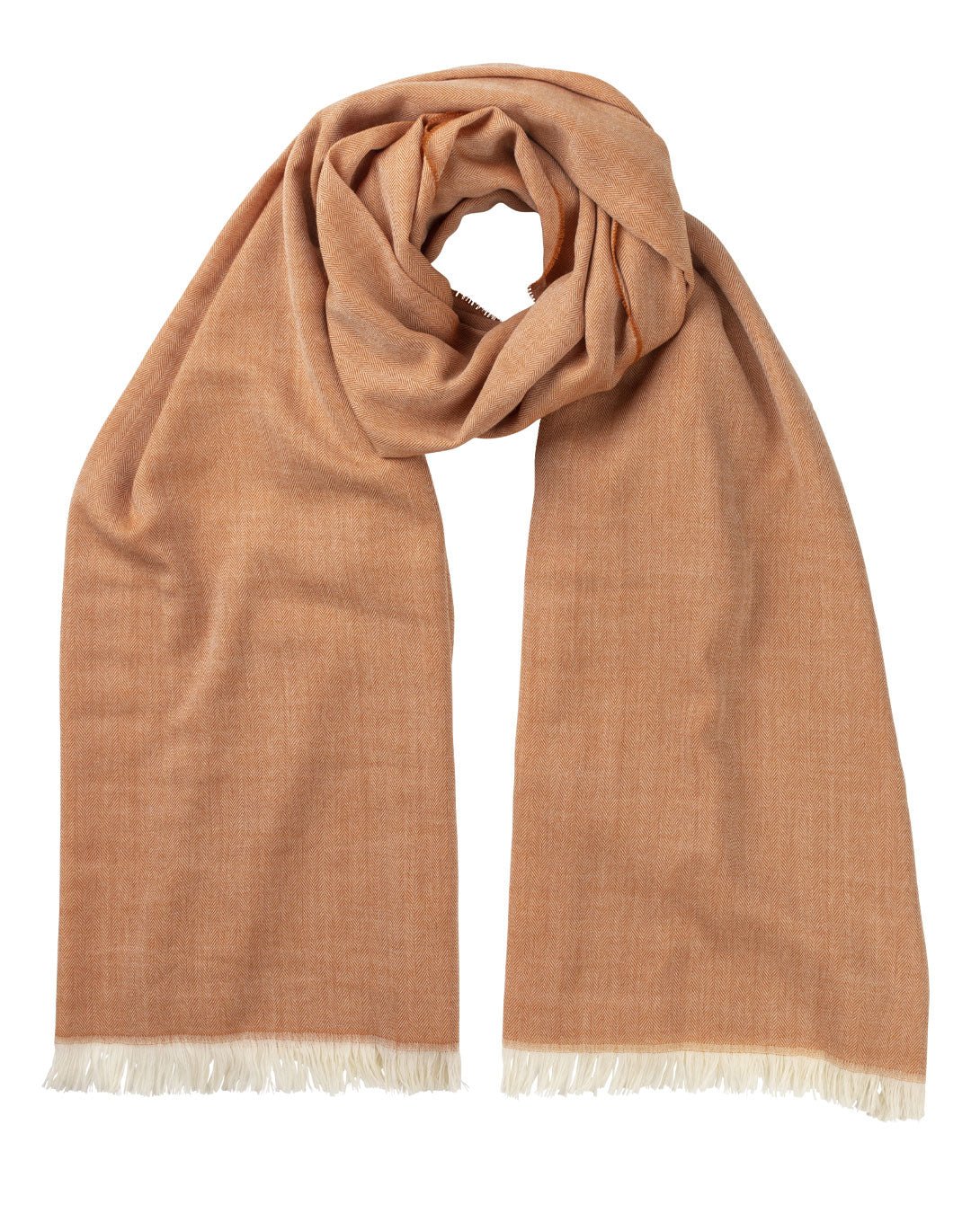 Escorial Herringbone Featherweight Stole - Apricot