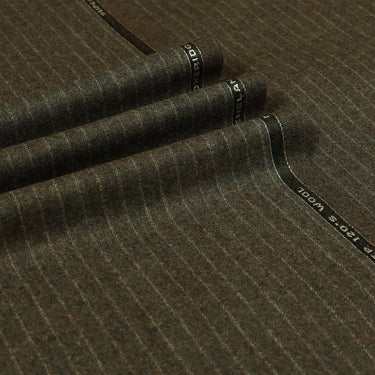 Oxbridge Flannel - Narrow Chalk Stripe Super 120's Wool Flannel