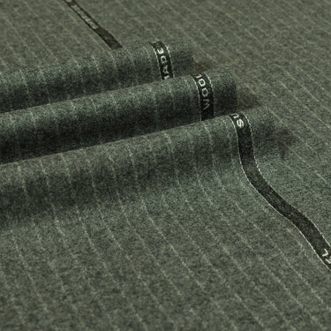 Oxbridge Flannel - Narrow Chalk Stripe Super 120's Wool Flannel