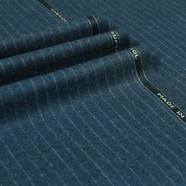 Narrow Chalk Stripe Super 120's Wool Flannel