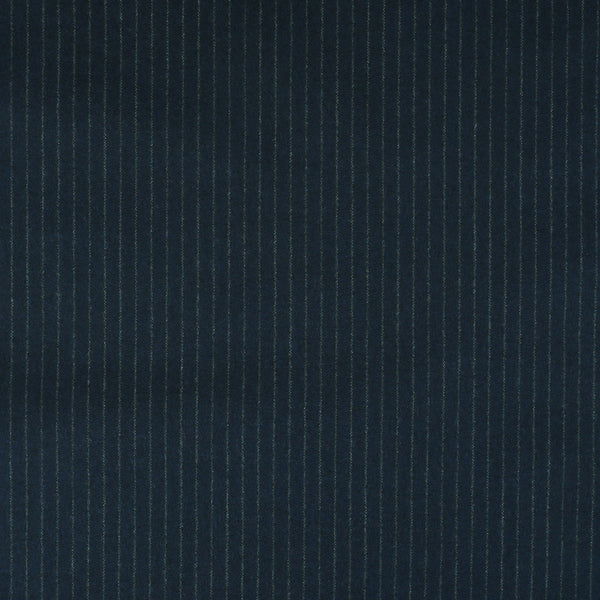 Oxbridge Flannel - Narrow Chalk Stripe Super 120's Wool Flannel