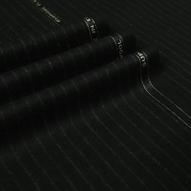 Oxbridge Flannel - Narrow Chalk Stripe Super 120's Wool Flannel