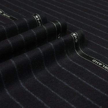 Oxbridge Flannel - Wide Chalk Stripe Super 120's Wool Flannel