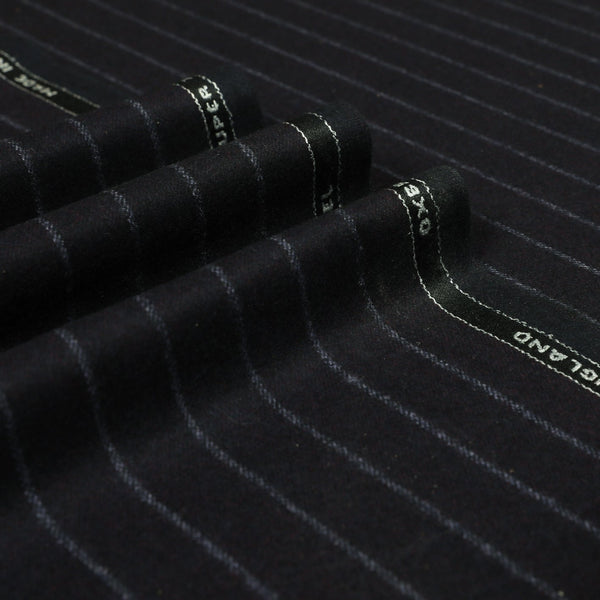 Wide Chalk Stripe Super 120's Wool Flannel