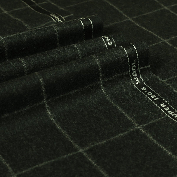 Windowpane Check Super 120's Wool Flannel