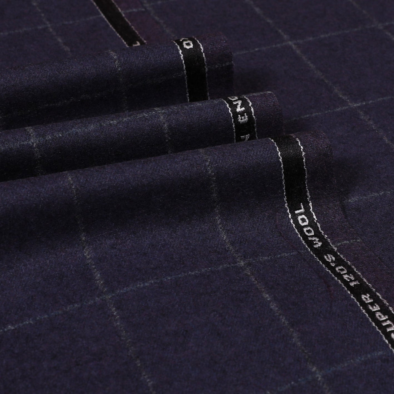 Windowpane Check Super 120's Wool Flannel