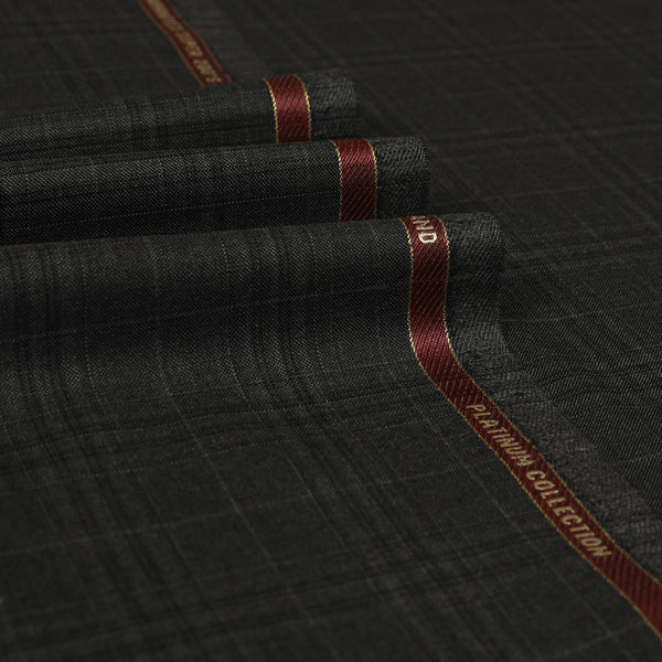 Fancy Check Super 200's Wool Suiting Fabric