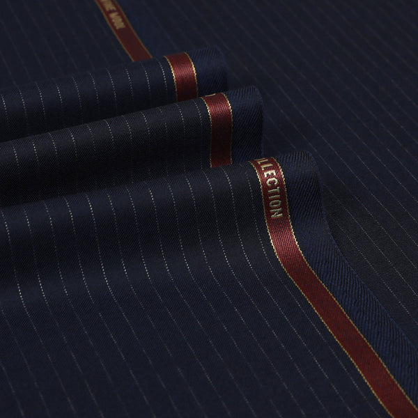 Stitch Stripe Super 200's Wool Suiting Fabric