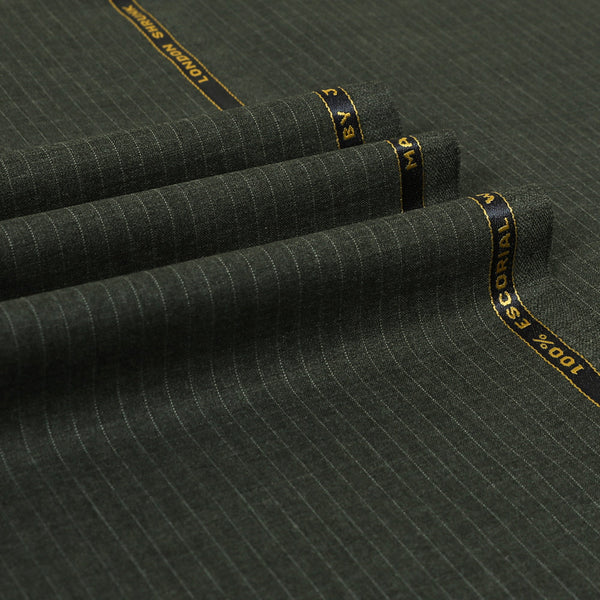 Pinstripe Suiting Fabric 100% Escorial Wool
