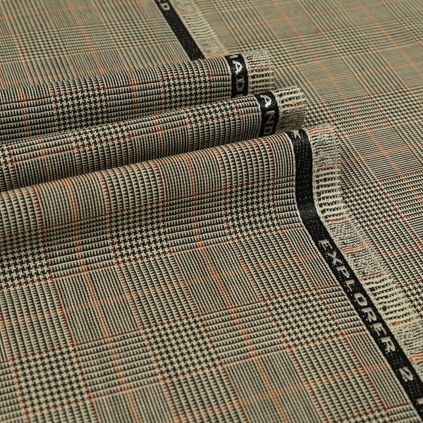 Glen Check Windowpane 100% High Twist Wool