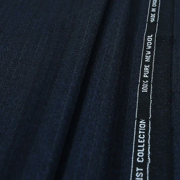 Herringbone with Coloured Stripe 100% Merino Wool