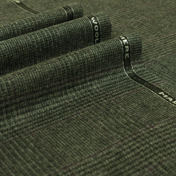 Glen Check with Guarded Check Lambswool Cashmere Jacketing