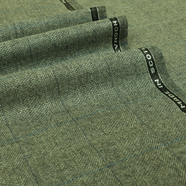 Barlycorn Herringbone With Windowpane Check  Lambswool Cashmere Jacketing