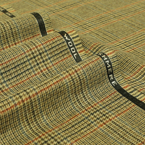 Glen Check with Guarded Check Lambswool Cashmere Jacketing