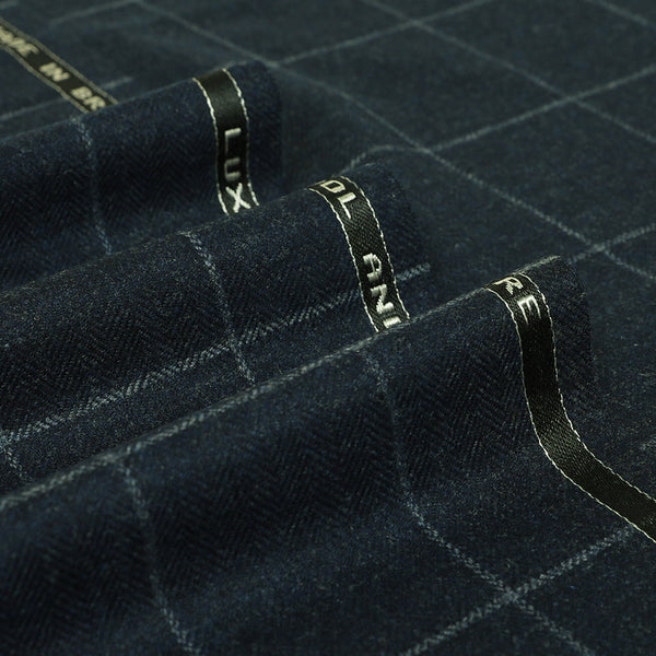 Melange Herringbone Windowpane Check Jacketing Glenesk