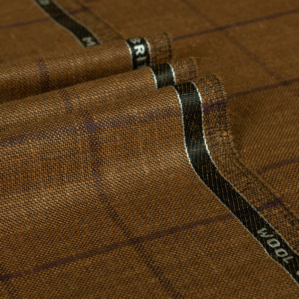 Bold Windowpane Wool Silk Linen Jacketing