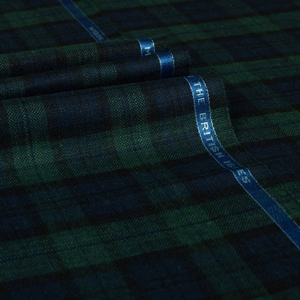 Summer Tartan Wool Silk Linen Jacketing