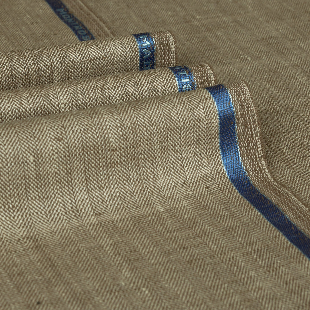 Herringbone Wool Silk Linen Jacketing