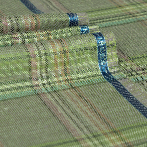 Summer Tartan Wool Silk Linen Jacketing