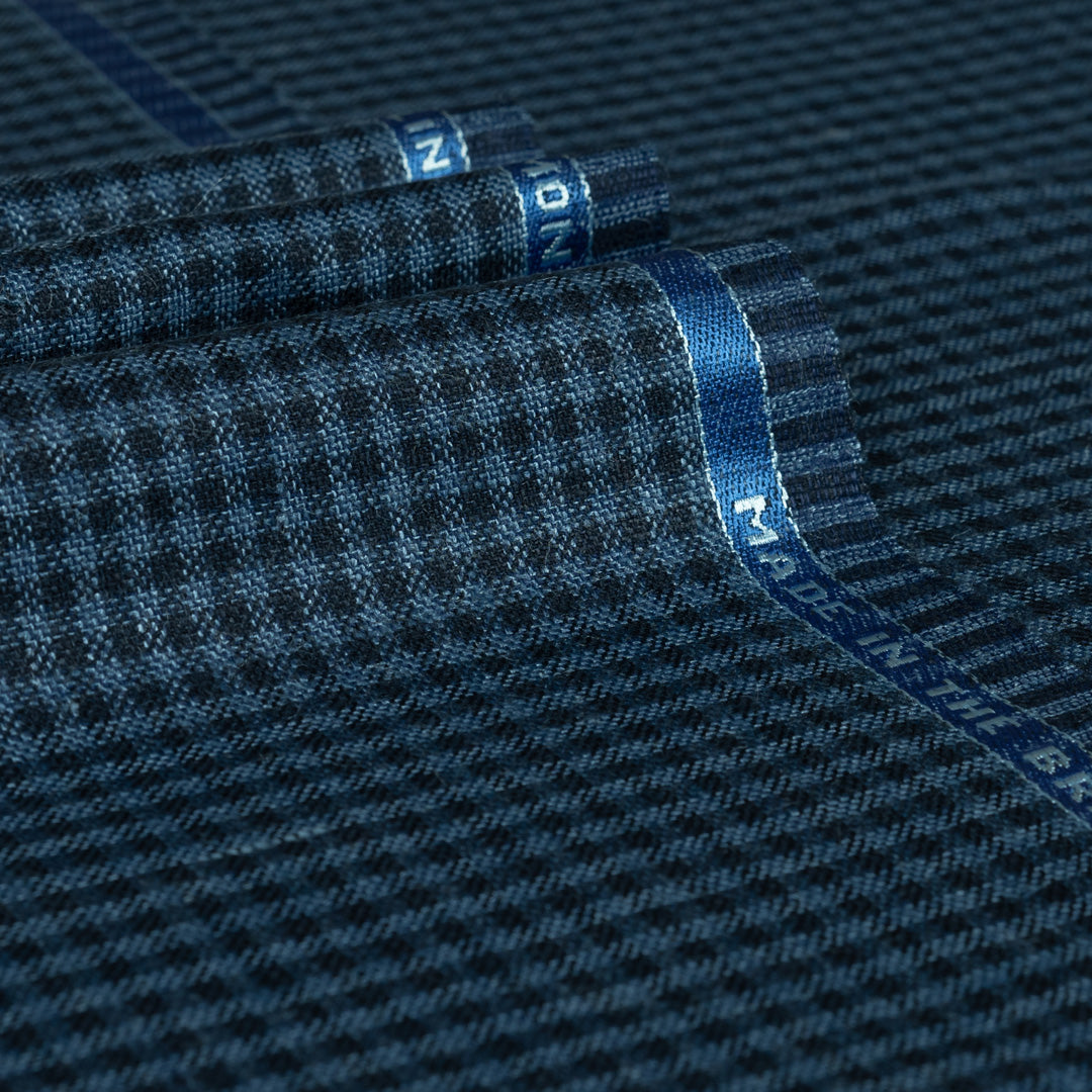 Montrose Bay - Shepherd Check Wool Silk Linen Jacketing