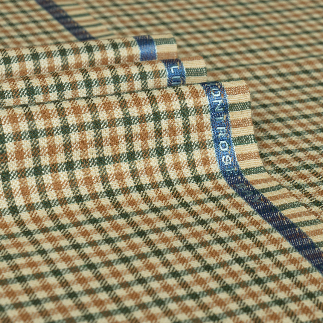 Gunclub Check Wool Silk Linen Jacketing