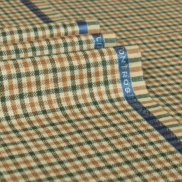 Montrose Bay - Gunclub Check Wool Silk Linen Jacketing