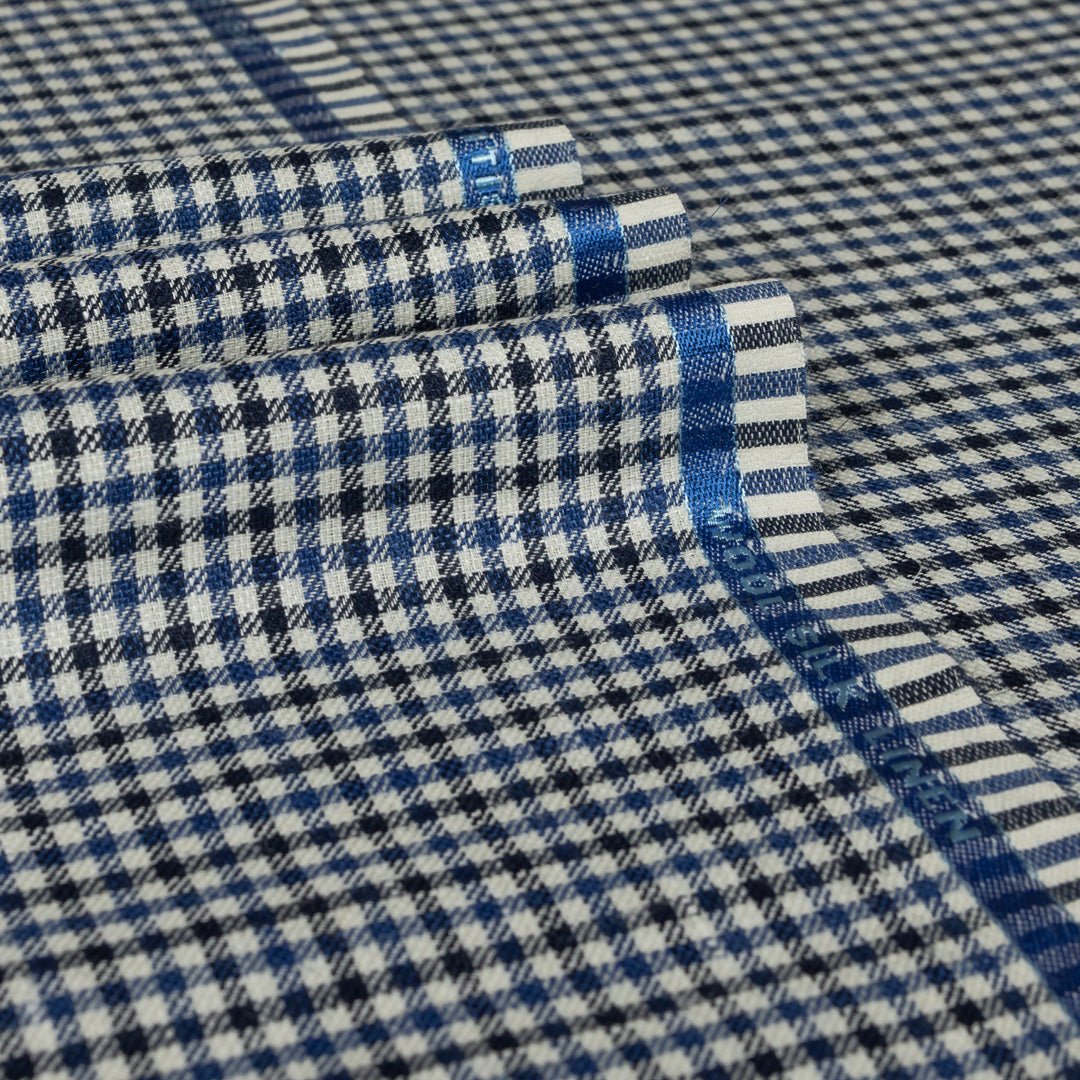 Montrose Bay - Gunclub Check Wool Silk Linen Jacketing