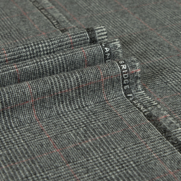 Oxbridge Flannel - Glencheck Suiting with Overcheck 100% Super 120's Wool