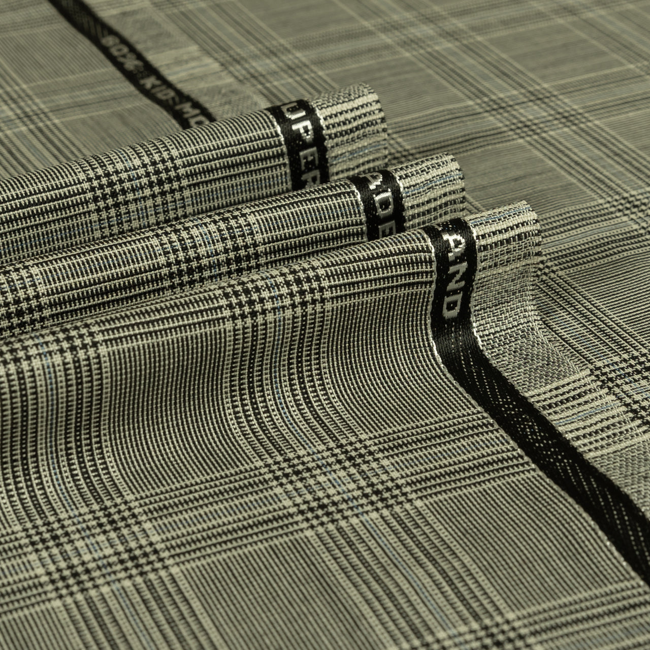 British Mohair - Glen Check Kid Mohair Super 100's Wool