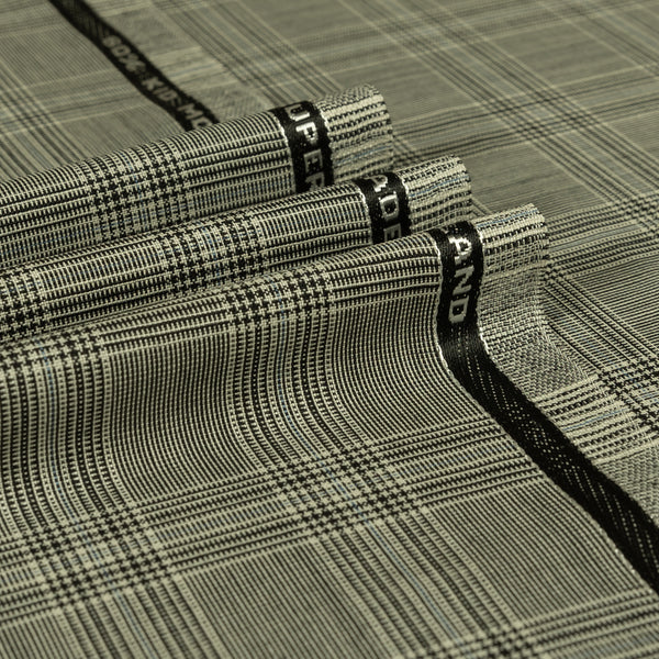 British Mohair - Glen Check Kid Mohair Super 100's Wool