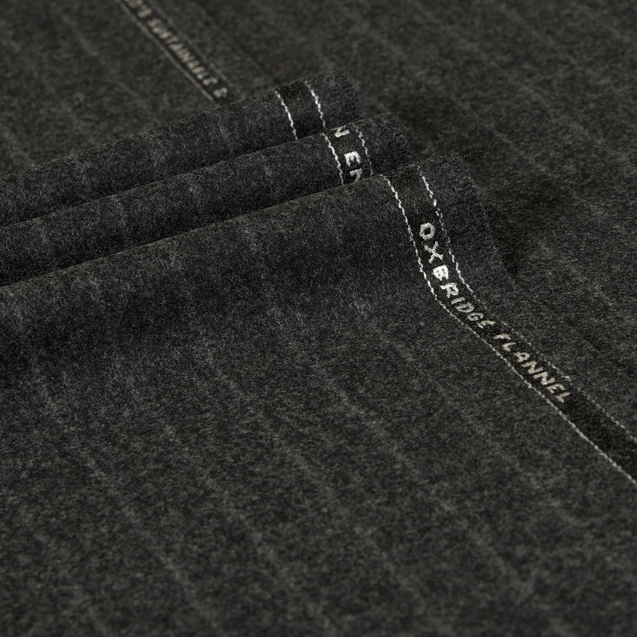 Oxbridge Flannel - Wide Chalk Stripe Suiting 100% Super 120's Wool