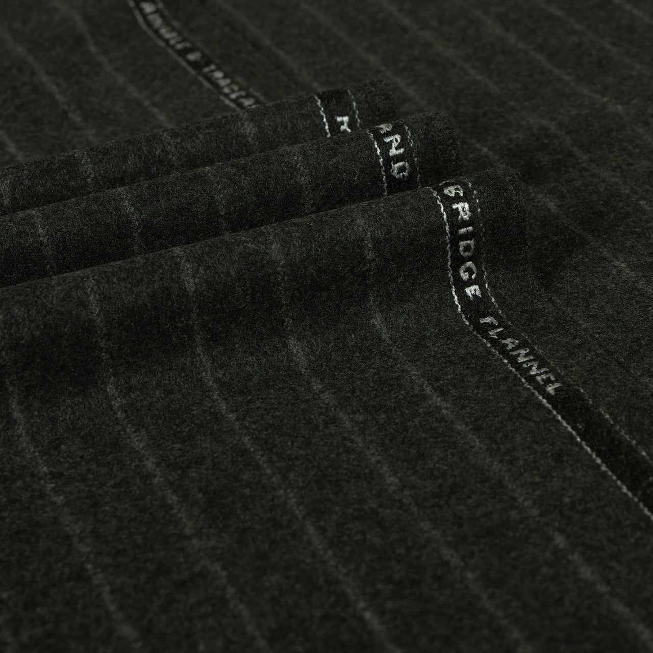 Oxbridge Flannel - Wide Chalk Stripe Suiting 100% Super 120's Wool