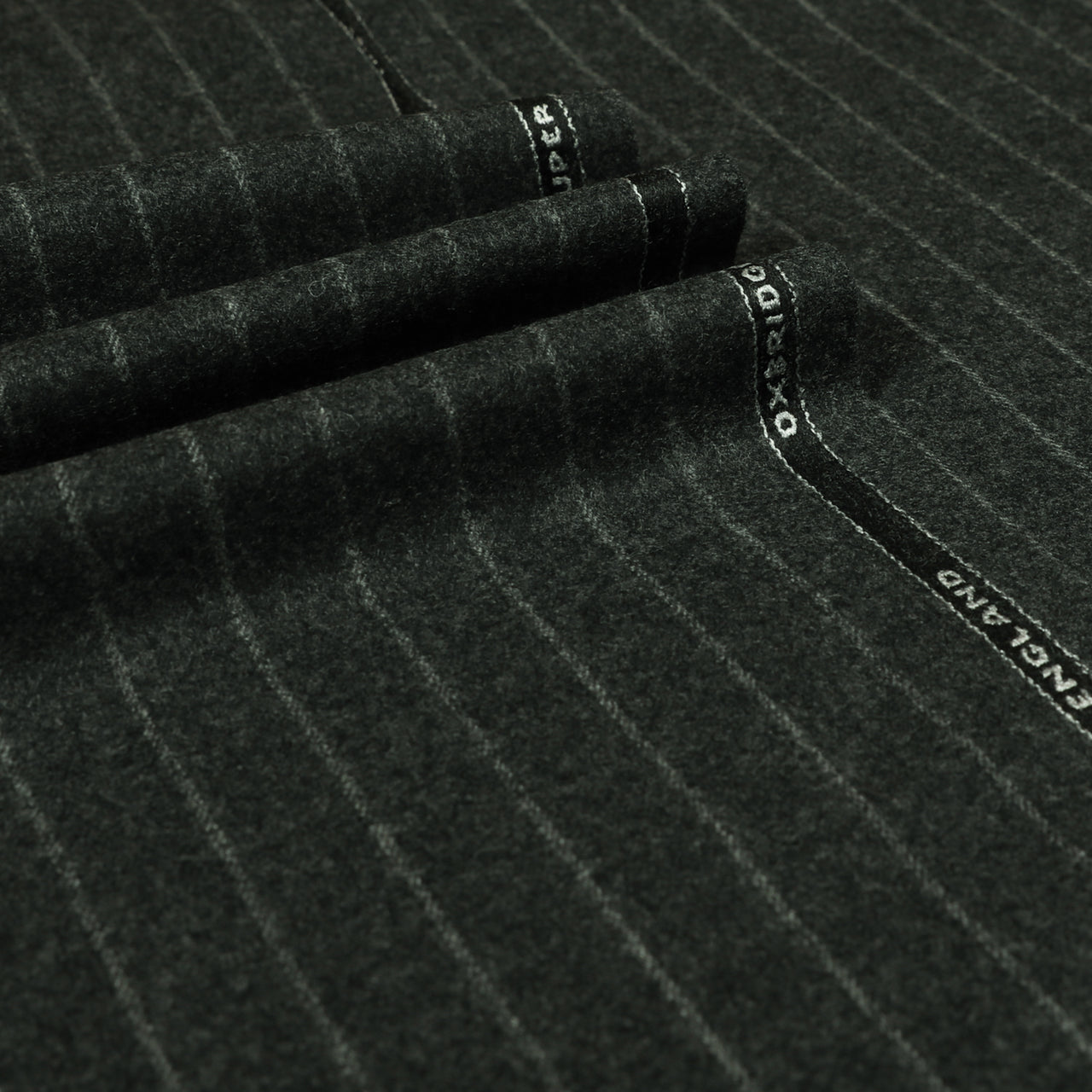 Oxbridge Flannel - Wide Chalk Stripe Suiting 100% Super 120's Wool