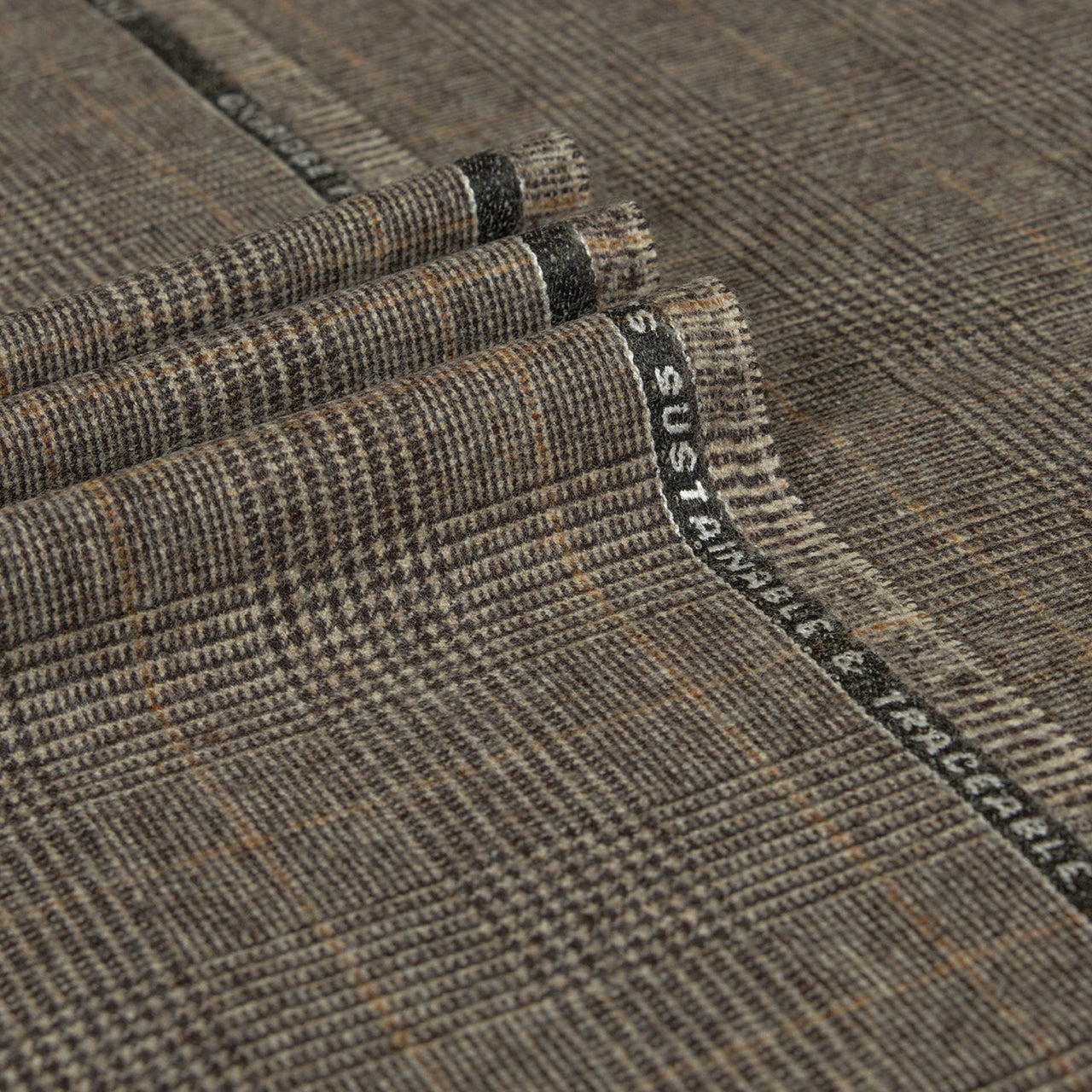 Oxbridge Flannel - Glencheck Suiting with Overcheck 100% Super 120's Wool