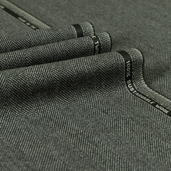 Herringbone 100% Merino Wool Heavy Suiting