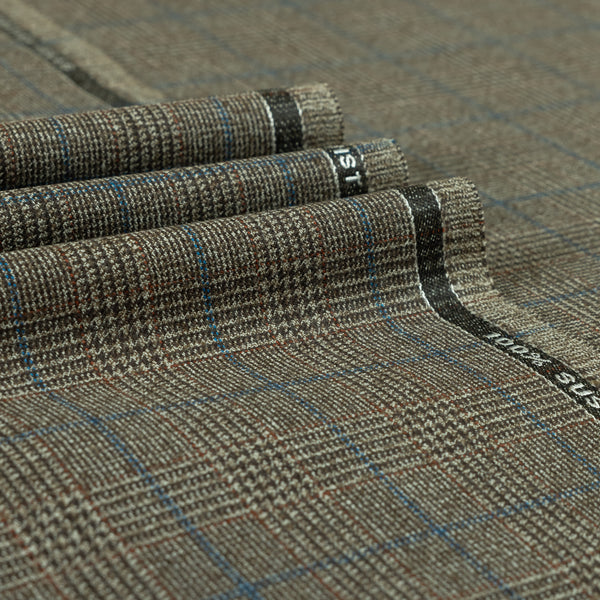 Small Glen Check 100% Merino Wool Mid Weight Suiting