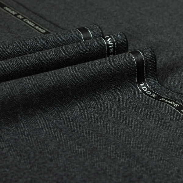 Herringbone 100% Merino Wool Mid Weight Suiting