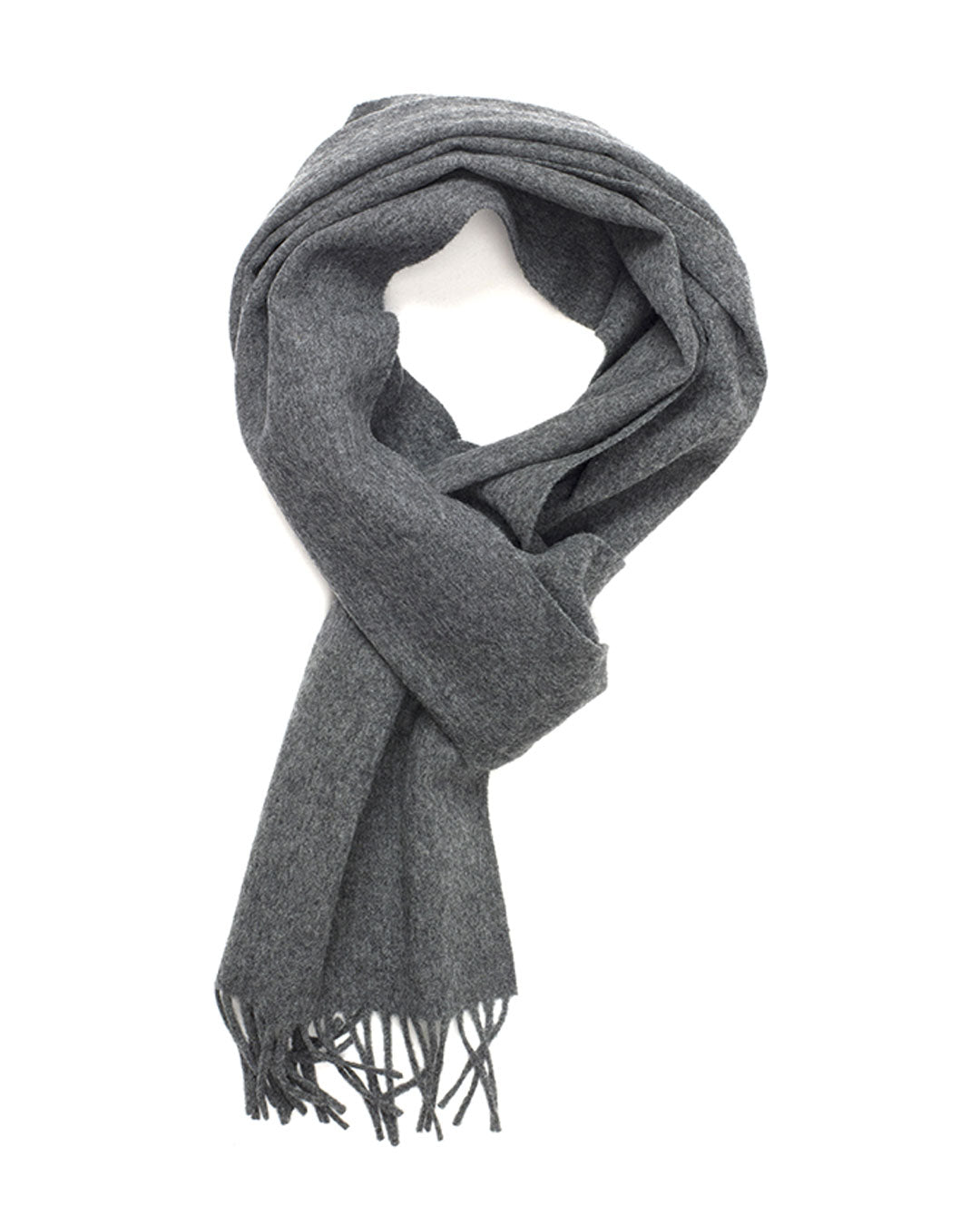 Escorial Plain Brushed Scarf - Medium Grey